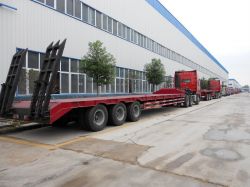 CIMC 4 axle low flat bed trailer 100t 90t 80T