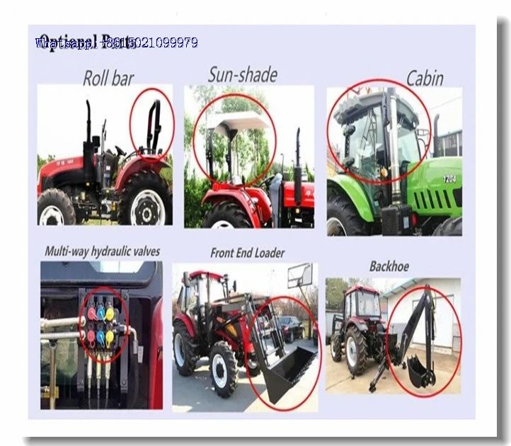 60hp 70hp 80hp 90hp Farming Machinery 100HP Compact/ Small / Mini /Farming Tractor with Loader, Tiller