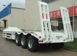 60T lowbed/lowbed truck trailer, 3 axle low bed trailer, excavator carrying trailer algeria Algiers egypt Cairo ethiopia Addis Ababa